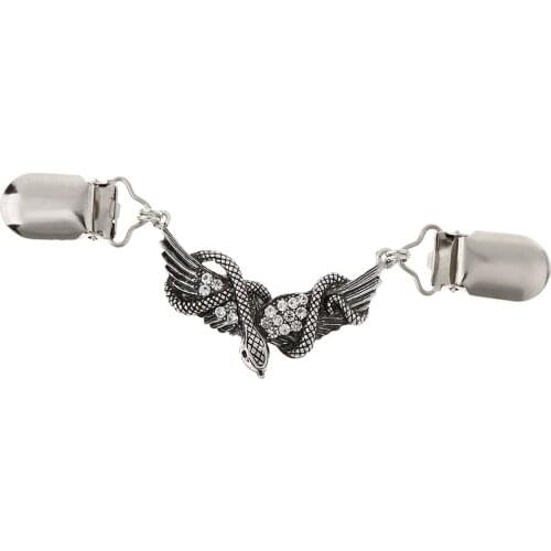 Crystal Sweater Scarf Clips Cardigan Blouse Shirt Collar Cloth Clip Closure Clip For Ladies