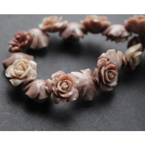 10Pieces 15mm 20mm 25mm Double Colored Artificial Coral flower beads Brown Color Camelia Coral beads for Jewelry making