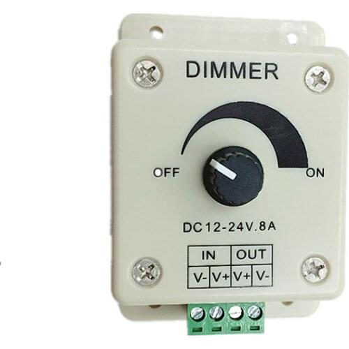 12V 24V DC 8A Single ColorLED Rotate Dimmer Switch Brightness Adjustable Controller For Led Lamp 5050 3528 2835 5630 led strip