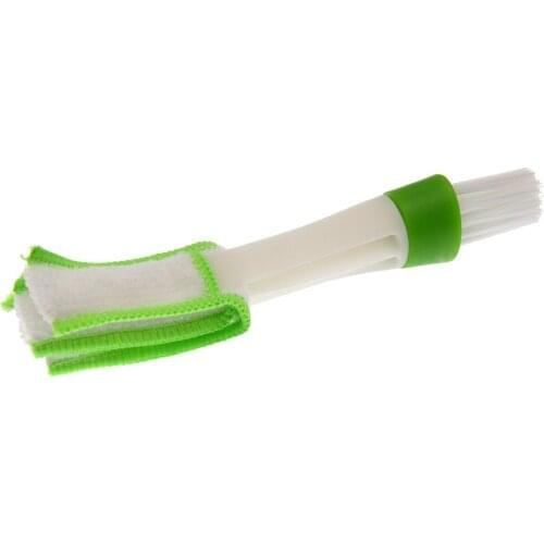 2 In 1 Double Ended Cleaning Brush Car Air Conditioner Vent Cleaning Brush Dashboard Soft Brush Blinds Brush Car Clean Tools