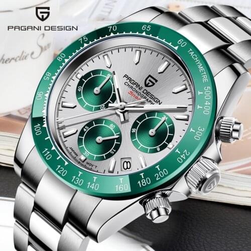 2020 NEW PAGANI DESIGN Chronograph Mens Watches Top Brand Automatic Date Watch Men Quartz Watches 100M Waterproof Japan VK63