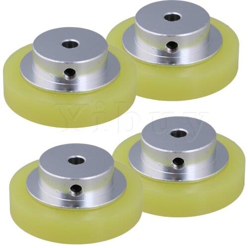 4 x Aluminum Silicone Encoder Meter Wheels 50x6mm for Rotary Accessories