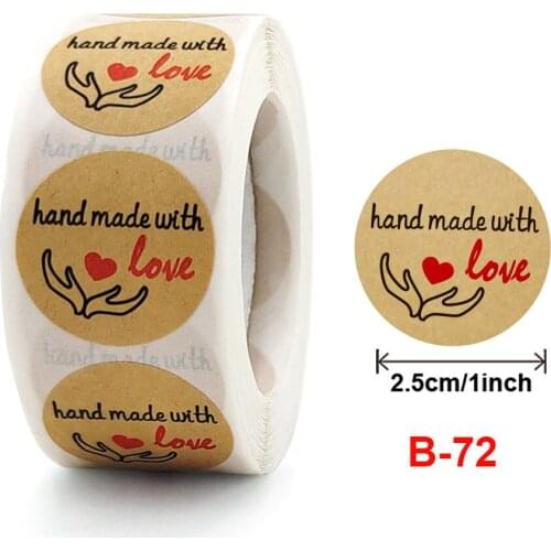 500pcs Vintage Kraft Paper Stickers Scrapbook Gift Stationery Label Stickers Handmade With Love Thank You For The Stickers