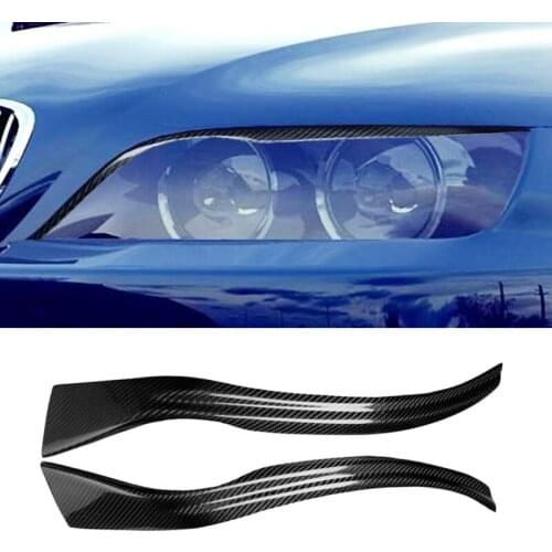 Car Real Carbon Fiber Eyelid Headlight Eyebrow Trim For-BMW Z3 Roadster 1996-2002