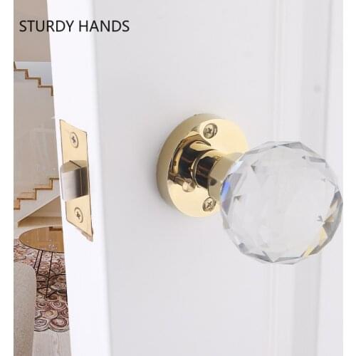 Household Zinc Alloy Bathroom Keyless Door Locks Kitchen Door Handle Lock Restroom Mute Gate Lock Furniture Hardware Accessories