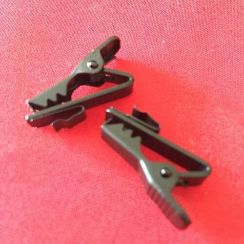 C-1B High Quality Black LAPEL Microphone Collar Clips Metal Cable Clip 510pcs/lot