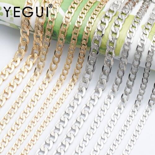 YEGUI C151,jewelry accessories,diy chain,18k gold plated,0.3microns,copper metal,diy bracelet necklace,jewelry making,1m/lot