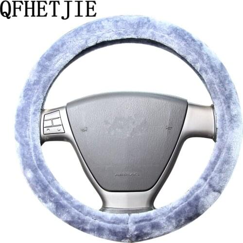 QFHETJIE Wheel Cover Free Shipping Plush Car Steering Wheel Cover Autumn And Winter Car Steering Wheel Protection Device