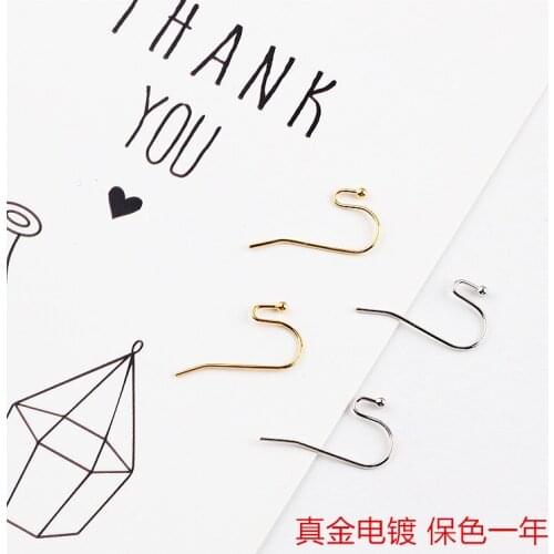 DIY handmade jewelry accessories simple hook ear clip earrings gold plating material color for a year