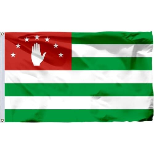 Georgia Abkhazia Flag 150X90cm (3x5FT) 120g 100D Polyester Double Stitched High Quality Free Shipping