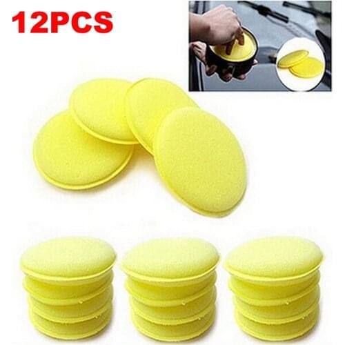 Youwinem 12pcs Car Auto Sponge Pad Waxing Washing Wipe Tool Polisher Paint Care Wash Truck Vehicle Glass Clean