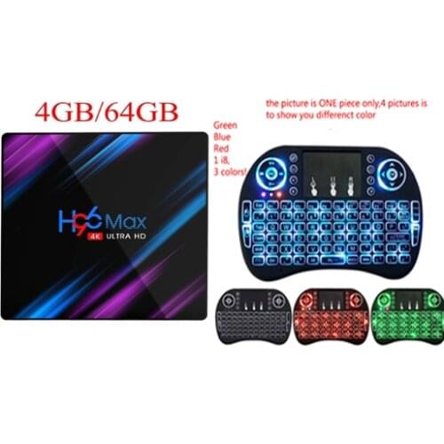 Spain stock 10PCS h96 max 3318 Rockchip Android 9.0 Set top Box 4GB 32GB 64GB 1080P 4K Dual Wifi Media Player Smart TV Box