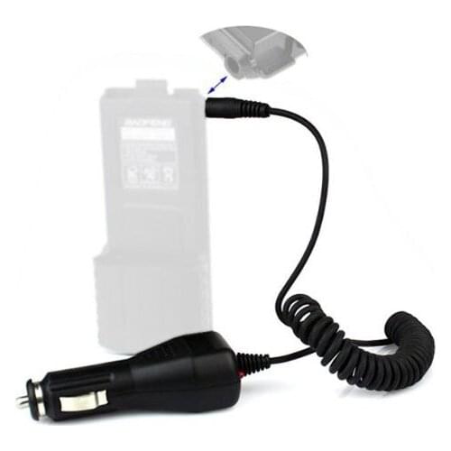 5Pcs DC 12 24V Car Charger Cable for Battery for Walkie Talkie BAOFENG UV-5R UV-5RB UV-B6 UV-B6 TG-UV2