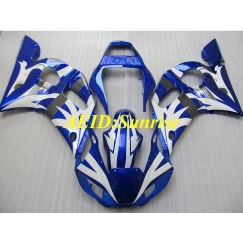 Motorcycle Fairing kit for YAMAHA YZFR6 98 99 00 01 02 YZF R6 YZF600 1998 2000 2002 ABS white blue Fairings set+gifts YD41