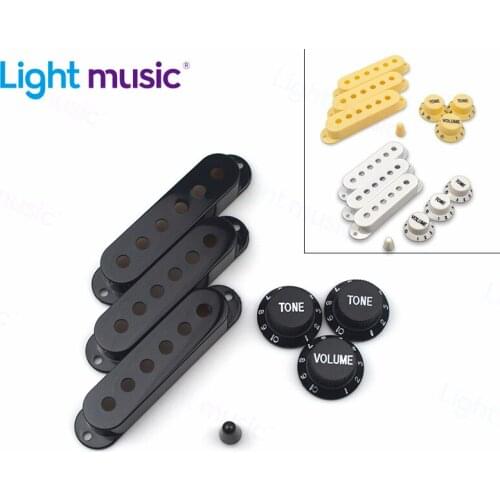 1Set Guitar Parts Electric Guitar Pickup Cover Volume Tone Knob Switch Tip Switch tip Single coil Pickup Cover 1 volume 2 Tone