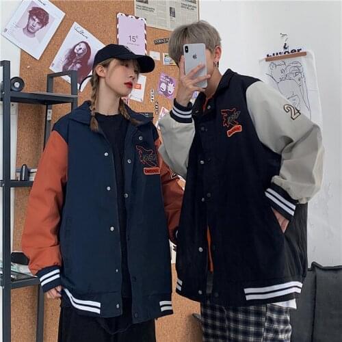Jacket Baseball Bomber Female Men Zip Up Jacket Women Clothing 2020 Harajuku Plus Size Streetwear Outerwear Goth Japanese