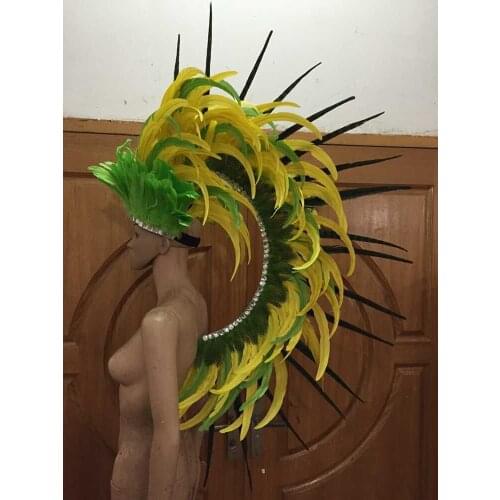 Latin dance Samba accessories Fashion exquisite headdress feathers Delicate dance shows accessories