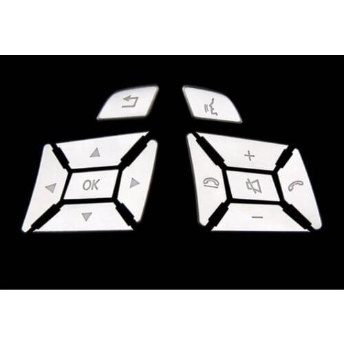 Steering Wheel Button Switch Trim Cover Sticker For Mercedes Benz A B C E Ml Gl Cla Gla Glk Sl Slk Class W176 W246 W212 W204