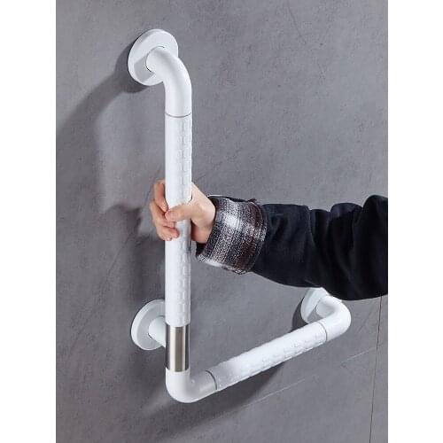 Toilet bathroom non-slip L-shaped railing shower toilet elderly handicapped safety wall handrail