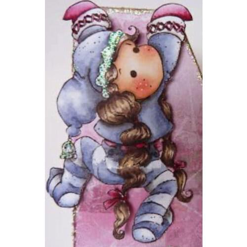 Yulan Girl Transparent Silicone Rubber Stamp and metal die Sheet Cling Scrapbooking DIY Cute Pattern Photo Album Stamp