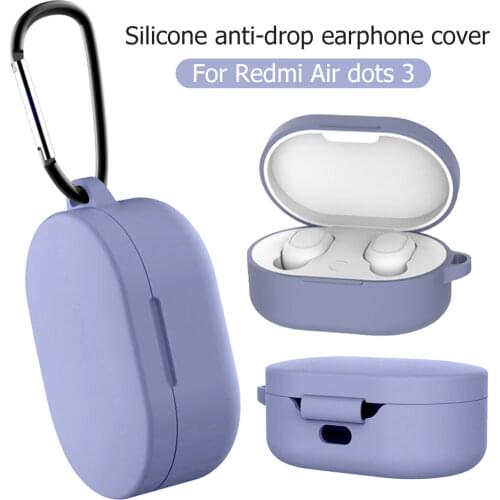 Silicone Case For Redmi Mi AirDots 3 Wireless Bluetooth Liquid Cover For xiaomi Redmi Airdots 3 Red mi Air dots Case With Buckle