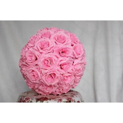 SPR Free shipping 40CM Pomander rose ball 4pcs/lot bride holding-pink-wedding kissing flower ball party/home decoration flower