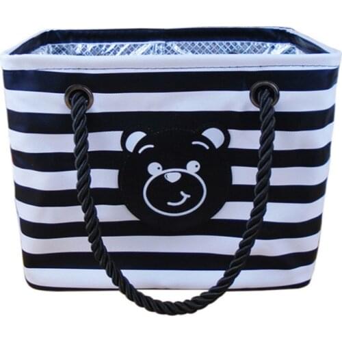 Large Capacity Stripe Travel Wash Bag Women Men Wash Organizer Pouch Beauty Makeup Case Beach Bags