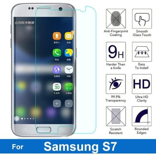 Not Full Coverage) For Samsung Galaxy S7 Hero S 7 Screen Protector 9H Tempered Glass Film On SM-G930P G9300 G930F G930FD 5.1"
