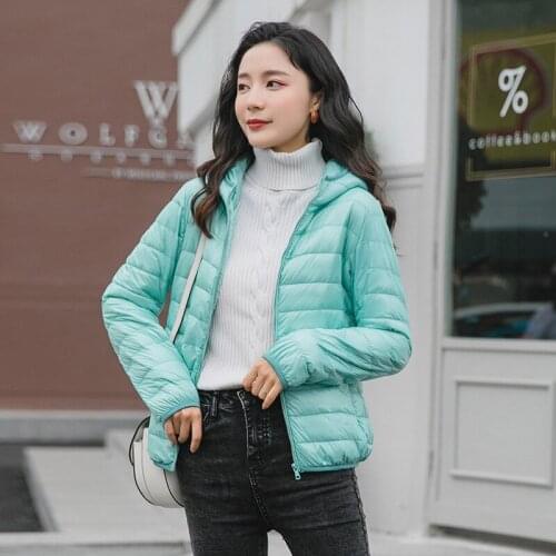 2021 New Winter Ultra Light Oversize Women Ultralight Thin Jacket Duck Down Hooded Jackets Long Sleeve Warm Coat Taffeta Outwear