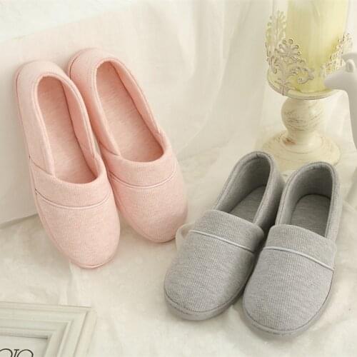 Women Cotton Slippers Soft Sole Anti-slip Confinement Shoes Ladies Indoor Slipper Comfortable Female Home Floor Flat Shoes SH427