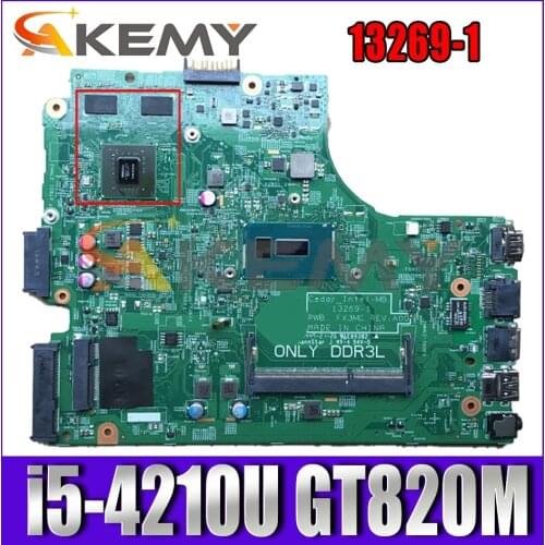 13269-1 FX3MC Mainboard For DELL Inspiron 14 3442 3542 3443 3543 5748 5749 Laptop Motherboard With i5-4210U GT820M 100% Test OK