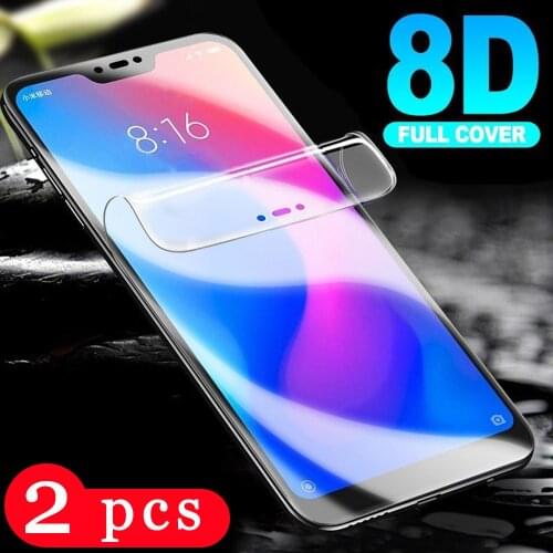 2Pcs 9D soft full cover for xiaomi mi A3 lite A2 lite hydrogel film phone screen protector Not Glass protective film smartphone