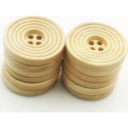 20pcs 30mm White Big Round Spiral Wooden Buttons Large 4 Holes Sewing Scrapbooking Crafts Clothes Handmade Wood Button SC022