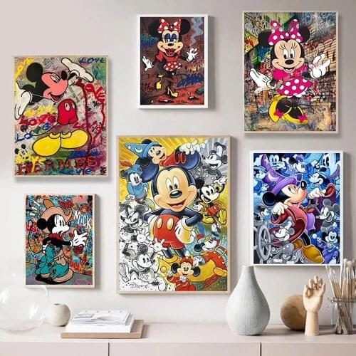 5D DIY Diamond Painting Disney Mickey Minnie Brand New Inlaid Square/Round Diamond Mosaic Brand Decorative Painting