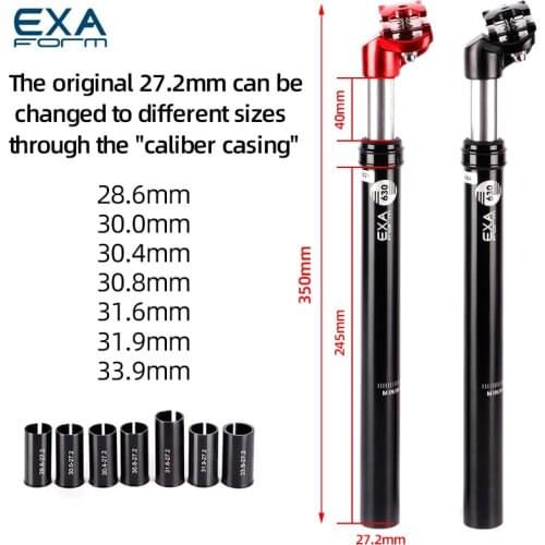 EXA KSP630 MTB Shock Absorber Seatpost For Bicycle Saddle Suitable for 27.2, 28.6, 30.1, 30.4, 30.8, 31.6, 31.9 and 33.9