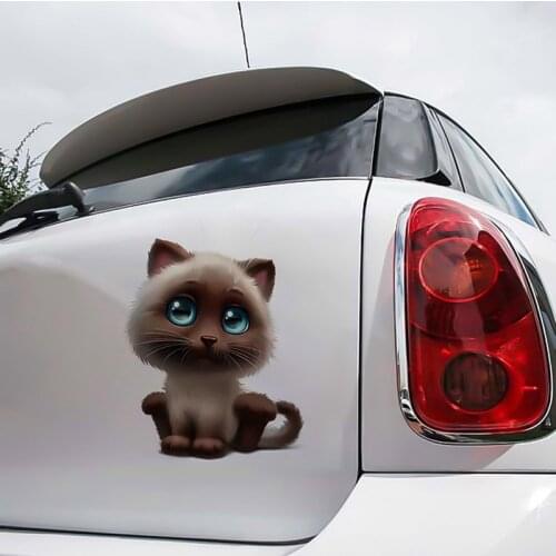 Car Stickers Cat Cute Cartoon Lovely Funny Creative Decals For Tail Laptop Tablet PET Auto Tuning Styling D15