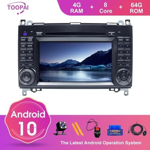 TOOPAI Android 10 For Mercedes Benz Sprinter Viano Vito B-class B200 B180 2004-2012 Car Multimedia Player GPS Navi Auto Radio