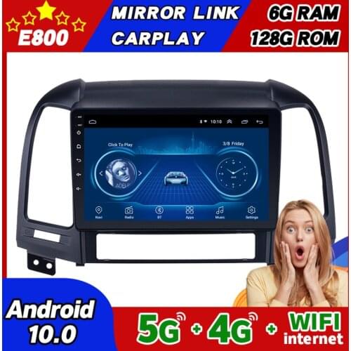 NEW 6GB Ram 128GB Rom 9 Inch Touchscreen 2Din Car Radio Android 10.0 Multimedia Autoradio Stereo For Hyundai Santa Fe 2010