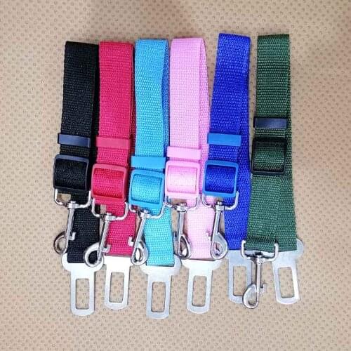 Dog Car Seat Belt Safety Protector Travel Pets Accessories Dog Leash Collar Breakaway Solid Car Harness