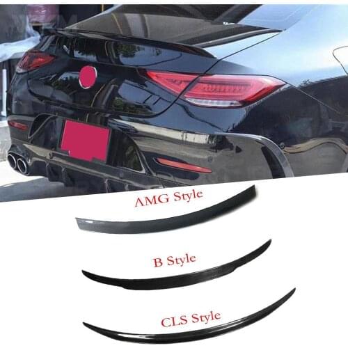 Carbon Fiber Car Rear Trunk Spoiler Lip Wing for Mercedes Benz CLS Class C257 CLS260 300 350 450 CLS53 AMG 2019 UP Boot Lid