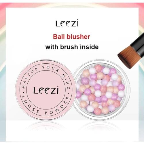 Face makeup ball blusher rainbow colors pigment oil control long lasting waterproof brighten skin blush palette LZ027