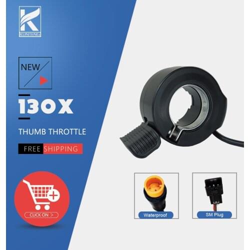 Electric Bike WUXING 130X Left/Right Hand Thumb Throttle 12V24V36V48V60V72V SM/Waterproof Plug Ebike Accelerator Accessories