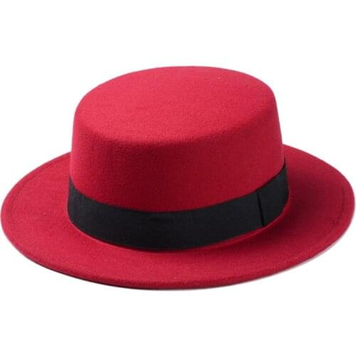 100% wool winter Spring Child Kid Felt Fedora Hat For Boy Gir Flat Dome Oval Top Bowler Panama Porkpie Sun Hat 25