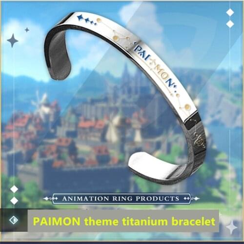 GENSHIN IMPACT PAIMON Theme Titanium Steel Bracelet Men And Women Bracelet Cos Animation Accessories