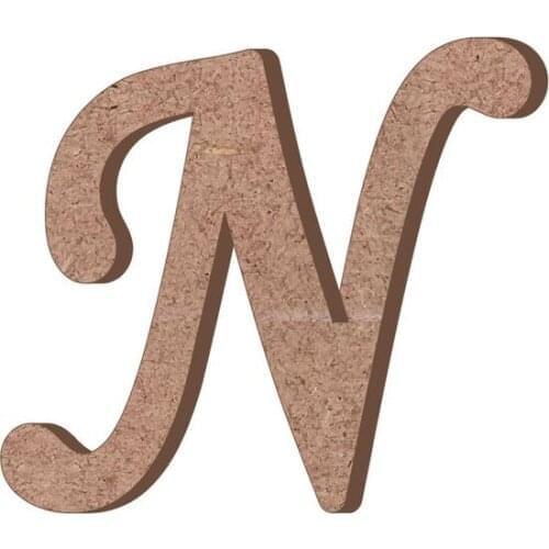 HR17 N Letter Trinket Wooden Object CODE: HR17 paintable decorative objects декоративные предметы под роспись