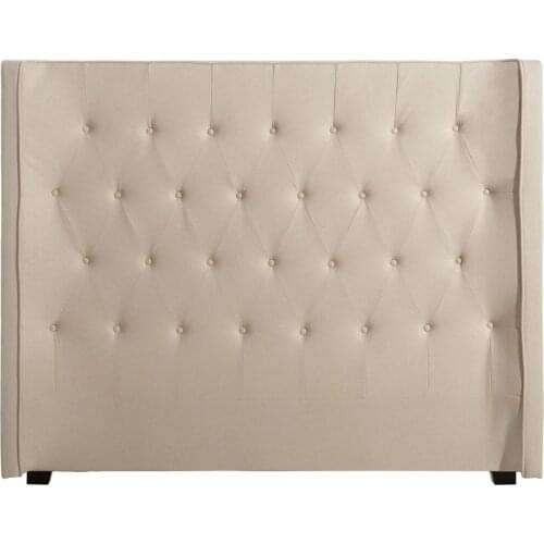 Headboard "CAPITON" cream fabric-wood 170X16X140 CM