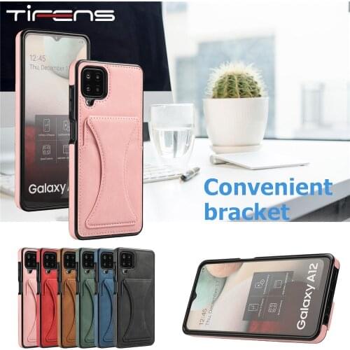 Leather Cards Case For Samsung Galaxy A12 A32 A42 A52 A72 A51 A71 A21S A50 A30S A50S A20 A30 Shockproof Stand Phone Bags Cover