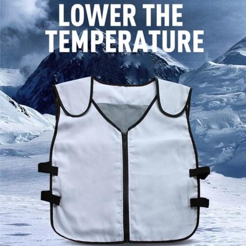 Unisex Summer Ice Cooling Vest Anti High Temperature Sunstroke Prevente Riding Fishing Outdoor Ice Pack Mesh Fabric Adjustable