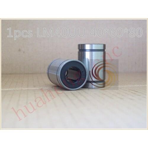 LM40UU 40mmx60mmx80mm linear ball bearing bush bushing for rod round shaft 1pcs