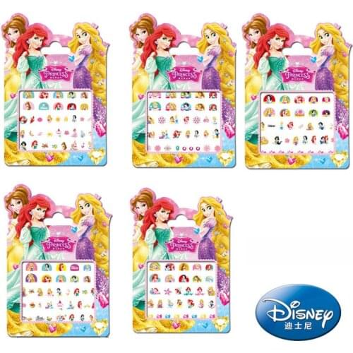 Disney mermaid nail stickers children cartoon princess nail stickers princess little girl nail stickers removable